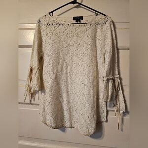 Karen Kane Cream Lace Top 4/$20